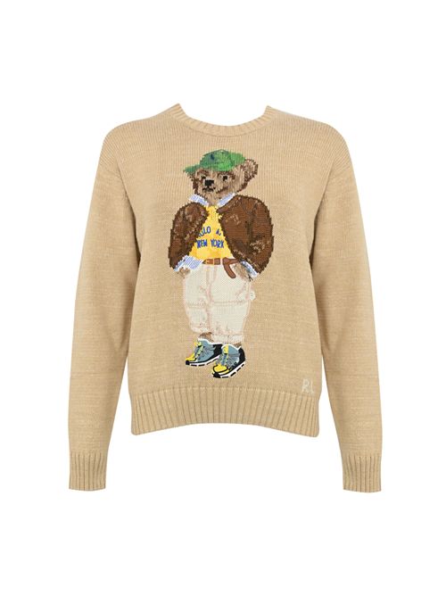 Maglione in cotone con intarsio Polo Bear POLO RALPH LAUREN | 211972121001